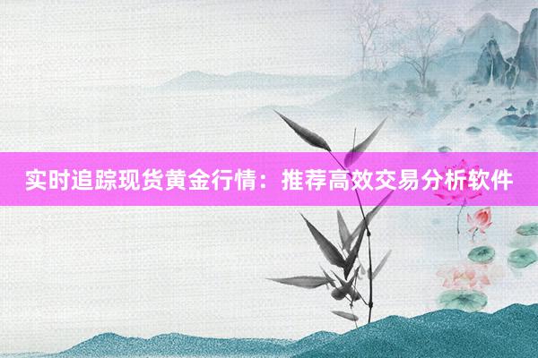 实时追踪现货黄金行情：推荐高效交易分析软件